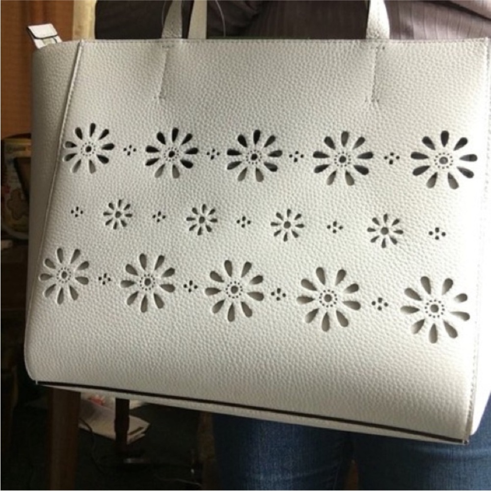 Kate Spade Elizabeth Faye Mint Splash Tote with Cross Body Shoulder Strap - Picture 8 of 14